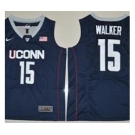 UConn Huskies #15 Kemba Walker Navy Blue Basketball Stitched NCAA Jersey