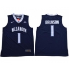 Villanova Wildcats #1 Jalen Brunson Navy Blue V Neck Stitched NCAA Basketball Jersey