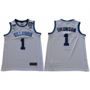 Villanova Wildcats #1 Jalen Brunson White Stitched NCAA Basketball Jersey