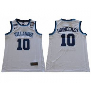 Villanova Wildcats #10 Donte DiVincenzo White Stitched NCAA Basketball Jersey