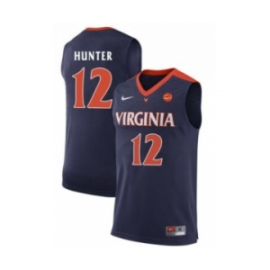 Virginia #12 De'Andre Hunter Navy Blue Basketball Stitched College Jersey