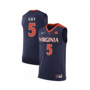 Virginia #5 Kyle Guy Navy Blue Basketball Stitched College Jersey