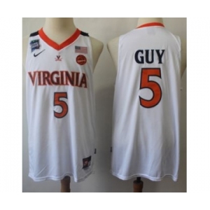 Virginia #5 Kyle Guy White Basketball Stitched College Jersey