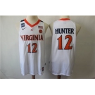 Virginia Cavaliers 12 DeAndre Hunter White College Basketball Jersey