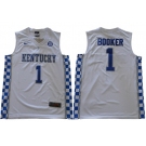 Wildcats #1 Devin Booker White Basketball Elite Stitched NCAA Jersey