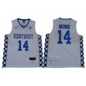 Wildcats #14 Tyler Herro White Basketball Elite Stitched College Basketball Jersey