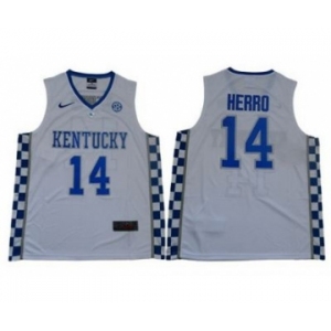 Wildcats #14 Tyler Herro White Elite Stitched College Basketball Jersey