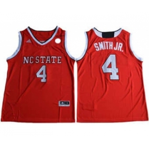 Wolfpack #4 Dennis Smith Jr. Red Basketball Stitched NCAA Jersey