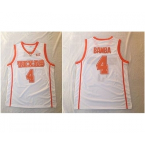 exas Longhorns #4 Mohamed Bamba White Stitched College Basketball Jersey