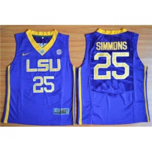 Youth LSU Tigers #25 Ben Simmons Purple Basketball Stitched NCAA Jersey