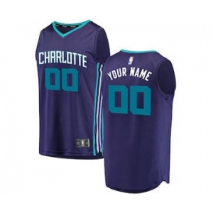 Men's Charlotte Hornets Purple Custom Basketball Jersey - Statement Edition