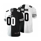 Men's Baltimore Ravens Custom Black V White Peace Split Vapor Untouchable Limited Football Jersey