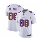 Men's Baltimore Ravens Custom White Team Logo Dual Overlap Limited Football Jersey