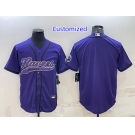 Men's Baltimore Ravens Customized Purple With Patch Cool Base Stitched Baseball Jersey