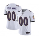 Men's Baltimore Ravens Customized White Vapor Untouchable Custom Limited Football Jersey