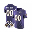 Men's Nike Baltimore Ravens Active Player Custom Purple 2023 F.U.S.E Throwback Vapor Limited Stitched Jersey