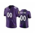 Men's Ravens Customized Vapor Limited City Edition Purple Jersey