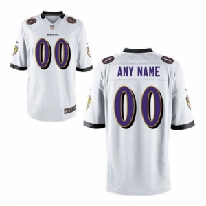 Nike Men's Baltimore Ravens Customized White Game Jersey