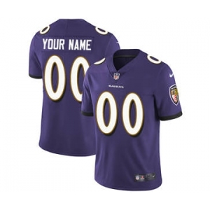 Youth Baltimore Ravens Customized Purple Team Color Custom Football Jersey