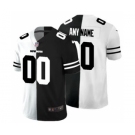 Men's Dallas Cowboys Custom Black V White Peace Split Vapor Untouchable Limited Football Jersey