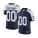 Men's Dallas Cowboys Customized Navy Blue Throwback Alternate Vapor Untouchable Custom Limited Football Jersey