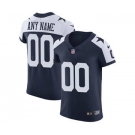 Men's Dallas Cowboys Customized White Throwback Alternate Custom Elite Football Jersey