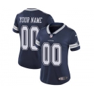 Women's Dallas Cowboys Navy Blue Home Customized Jersey