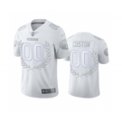 Men's 49ers Custom White Platinum Stitched Olive Branch MVP Edition Limited Jersey