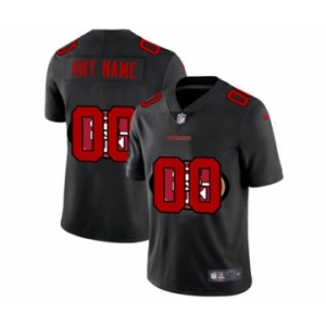 Men's San Francisco 49ers Custom Team Logo Dual Overlap Limited Football Jersey Black