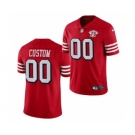 Men's San Francisco 49ers Customized Red 75th Anniversary Throwback Vapor Limited Football Stitched Jersey