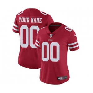 Women's San Francisco 49ers Customized Red Home Jersey