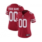 Women's San Francisco 49ers Customized Red Stitched Jersey