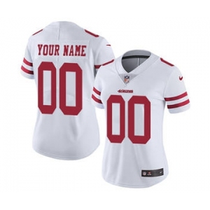 Women's San Francisco 49ers Customized White Road Jersey