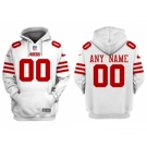 Men's San Francisco 49ers Customized White Alternate Pullover Hoodie