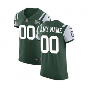 Men's New York Jets Customized Green Team Color Vapor Untouchable Custom Elite Football Jersey