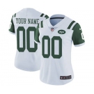 Women's New York Jets Customized White Road Jersey