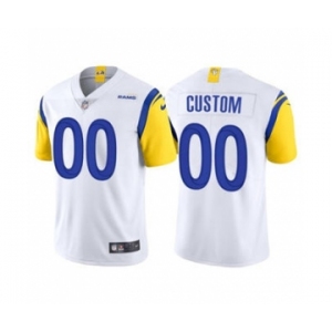 Men's Los Angeles Rams Active Player Custom 2021 White Vapor Untouchable Limited Alternate Stitched Football Jersey