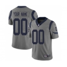 Men's Los Angeles Rams Customized Gray Stitched Football Limited Inverted Legend Jersey