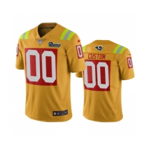 Men's Rams Customized Vapor Limited City Edition Gold Jersey