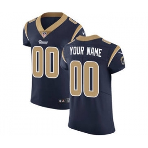 Men's Los Angeles Rams Customized Navy Blue Team Color Vapor Untouchable Custom Elite Football Jersey