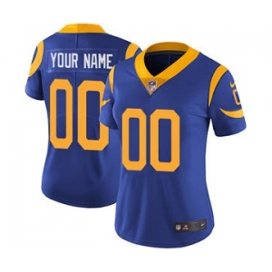 Women's Los Angeles Rams Royal Blue Alternate Customized Jersey