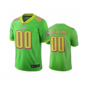 Men's Eagles Customized Vapor Limited City Edition Green Jersey