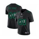 Men's Philadelphia Eagles Custom Team Logo Dual Overlap Limited Football Jersey Black