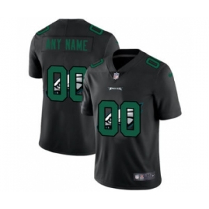 Men's Philadelphia Eagles Custom Team Logo Dual Overlap Limited Football Jersey Black