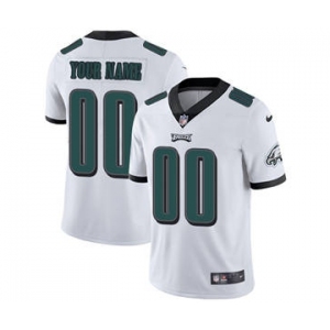 Men's Philadelphia Eagles Customized White Vapor Untouchable Custom Limited Football Jersey