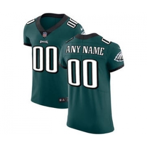 Men's Philadelphia Eagles Customized Midnight Green Team Color Vapor Untouchable Custom Elite Football Jersey