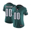 Women's Philadelphia Eagles Customized Midnight Green Home Jersey