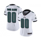 Women's Philadelphia Eagles Customized White Road Jersey