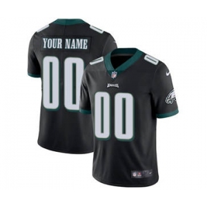 Youth Philadelphia Eagles Customized Black Alternate Custom Football Jersey