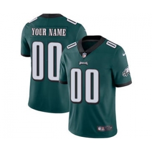 Youth Philadelphia Eagles Customized Midnight Green Team Color Custom Football Jersey